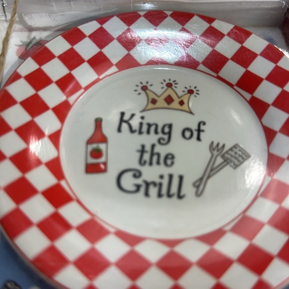 MWW Market Grillin Mini Plates Small 4 Ceramic New - Picture 7 of 10
